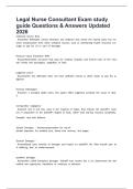 Legal Nurse Consultant Exam study guide Questions & Answers Updated 2026
