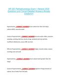 NR 283 Pathophysiology Exam 1 Newest 2026  Questions and Correct Detailed Answers Already  Graded A&plus; 