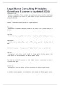 Legal Nurse Consulting Principles Questions & answers &lpar;updated 2026&rpar;