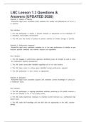 LNC Lesson 1&period;3 Questions & Answers &lpar;UPDATED 2026&rpar;
