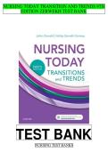 Nursing Today&colon; Transition and Trends Test Bank &lpar;Ninth Edition&rpar; &mdash; Zerwekh & Garneau &mdash; 2026 Updated &bull; 100&percnt; Exam Prep Guarantee