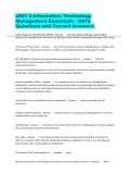 UNIT 5-Information Technology Management Essentials - D075 Questions and Correct Answers&period;