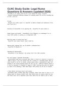 CLNC Study Guide- Legal Nurse Questions & Answers &lpar;updated 2026&rpar;