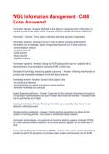 WGU Information Management - C468 Exam Answered