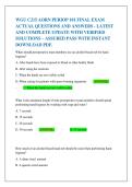 WGU C215 AORN PERIOP 101 FINAL EXAM  ACTUAL QUESTIONS AND ANSWERS - LATEST  AND COMPLETE UPDATE WITH VERIFIED  SOLUTIONS &ndash; ASSURED PASS WITH INSTANT  DOWNLOAD PDF&period;