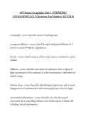 AP Human Geography-Unit 1 &lpar;THINKING GEOGRAPHICALLY Questions And Answers 2025&sol;2026