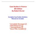 Case Studies in Finance&comma; 8th Edition &ndash; Robert F&period; Bruner &ndash; Complete Solutions Manual with Teaching Notes & Valuation Models