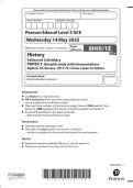Pearson Edexcel Level 3 GCE History Advanced Subsidiary PAPER 1&colon; Breadth study with  interpretations Option 1E&colon; Russia&comma; 1917&ndash;91&colon; from Lenin to Yeltsin MAY 2025 Combined  Question Paper and Mark Scheme 