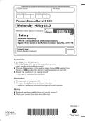 Pearson Edexcel Level 3 GCE History Advanced Subsidiary PAPER 1&colon; Breadth study with  interpretations Option 1F&colon; In search of the American dream&colon; the USA&comma; c1917&ndash;96 MAY 2025  Combined Question Paper and Mark Scheme