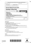 Pearson Edexcel Level 3 GCE History Advanced Subsidiary PAPER 2&colon; Depth study  Option 2G&period;1&colon; The rise and fall of fascism in Italy&comma; c1911&ndash;46 Option 2G&period;2&colon; Spain&comma; 1930&ndash;78&colon;  republicanism&comma; Francoism and the re-establishment of democracy MAY 2025 Combined  Ques