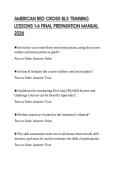AMERICAN RED CROSS BLS TRAINING LESSONS 1-6 FINAL PREPARATION MANUAL 2026