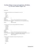 Complete Test Bank - Biology&colon; Concepts and Applications&comma; 9th Edition &ndash; Cecie Starr&comma; Christine Evers&comma; Lisa Starr &vert;&vert;ISBN &colon;9781285427812 &vert;&lpar;All Chapters Covered 1&ndash;44&rpar; A&plus; GRADED