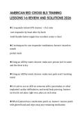 AMERICAN RED CROSS BLS TRAINING LESSONS 1-6 REVIEW AND SOLUTIONS 2026
