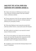 AMLS POST TEST ACTUAL PAPER 2026 QUESTIONS WITH ANSWERS GRADED A&plus;