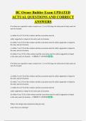 BC Owner Builder Exam UPDATED  ACTUAL QUESTIONS AND CORRECT  ANSWERS