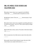 BIBL 410 WEEKLY STUDY REVIEW AND SOLUTIONS 2026