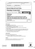 Pearson Edexcel Level 3 GCE HISTORY Advanced PAPER 3&colon; Themes in  breadth with aspects in depth Option 38&period;1&colon; The making of modern Russia&comma;  1855&ndash;1991 Option 38&period;2&colon; The making of modern China&comma; 1860&ndash;1997 JUNE 2025  Combined Question Paper and Mark Scheme 