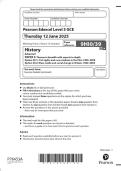 Pearson Edexcel Level 3 GCE History Advanced PAPER 3&colon; Themes in breadth with aspects  in depth Option 39&period;1&colon; Civil rights and race relations in the USA&comma; 1850&ndash;2009 Option 39&period;2&colon;  Mass media and social change in Britain&comma; 1882&ndash;2004 JUNE 2025 Combined Question 