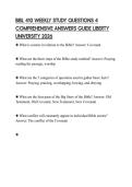 BIBL 410 WEEKLY STUDY QUESTIONS 4 COMPREHENSIVE ANSWERS GUIDE LIBERTY UNIVERSITY 2026