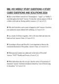 BIBL 410 WEEKLY STUDY QUESTIONS 4 STUDY GUIDE QUESTIONS AND SOLUTIONS 2026