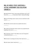 BIBL 410 WEEKLY STUDY QUESTIONS 6 ACTUAL ASSESSMENT 2026 SOLUTIONS GRADED A&plus;