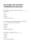 BIBL 410 WEEKLY STUDY QUESTIONS 6 COMPREHENSIVE TEST 2026 SOLVED