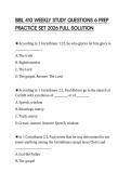 BIBL 410 WEEKLY STUDY QUESTIONS 6 PREP PRACTICE SET 2026 FULL SOLUTION