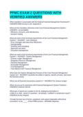 PFMC EXAM 2 QUESTIONS WITH VERIFIED ANSWERS