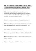 BIBL 410 WEEKLY STUDY QUESTIONS 8 LIBERTY UNIVERSITY REVIEW AND SOLUTIONS 2026