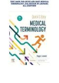 &ast;&ast;"Comprehensive Test Bank for Quick & Easy Medical Terminology&comma; 10th Edition&colon; All Chapters 15 Covered&excl;"&ast;&ast;