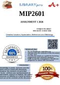 MIP2601 Assignment 1 &lpar;FORMATIVE&rpar; 2026 - Due 13 May 2026
