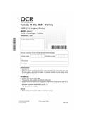 OCR GCSE &lpar;9-1&rpar; Religious Studies J625&sol;03 &ndash; Judaism&colon; Beliefs&comma; Teachings & Practices&lpar;QUESTION PAPER AND MARK SCHEME&rpar;2025
