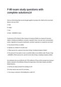 F-80 exam study questions with complete solutions