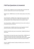 F-80 Test Questions & Answers
