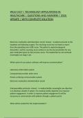 WGU C427 &vert; TECHNOLOGY APPLICATIONS IN HEALTHCARE &vert; QUESTIONS AND ANSWERS &vert; 2026 UPDATE &vert; WITH COMPLETE SOLUTION