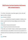 SOCE Practice Test Exam Questions with Correct Answers Pass the Exam&comma; 100&percnt; Verified &lpar;2026 &sol; 2027&rpar; Graded A&plus;