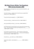 WA State Drivers Written Test Questions With Correct Answers 2026