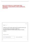 NUR 1024 EXAM &num;2 &vert; QUESTIONS AND ANSWERS &vert; 2026 UPDATE &vert; WITH COMPLETE SOLUTION