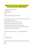 Master Hunter Practice Test WA Questions with Correct Answers 2026 Rated A&plus;