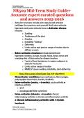 NR509 Mid-Term Study Guide&plus; Accurate expert curated questions and answers 2025-2026