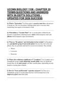 UCONN BIOLOGY 1108 - CHAPTER 29 TERMS QUESTIONS AND ANSWERS WITH IN-DEPTH SOLUTIONS &ndash; UPDATED FOR 2026 SUCCESS
