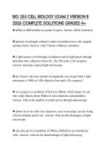 BIO 353 CELL BIOLOGY EXAM 2 VERSION B 2026 COMPLETE SOLUTIONS GRADED A&plus;