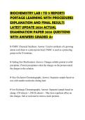 BIOCHEMISTRY LAB 1 TO 9 REPORTS PORTAGE LEARNING WITH PROCEDURES EXPLANATION AND FINAL RESULTS LATEST UPDATE 2024 ACTUAL EXAMINATION PAPER 2026 QUESTIONS WITH ANSWERS GRADED A&plus;