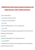 AASDN Exam Study Guide Questions with Correct Answers Pass the Exam&comma; 100&percnt; Verified &lpar;2026 &sol; 2027&rpar; Graded A&plus;