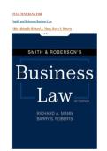 FULL TEST BANK FOR Smith and Roberson Business Law 18th Edition By Richard A&period; Mann&comma; Barry S&period; Roberts Chapter 1-50 with Part 1-10&vert;Latest 2026&period;