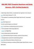 AKA MIP Test Questions with Correct Answers Pass the Exam&comma; 100&percnt; Verified &lpar;2026 &sol; 2027&rpar; Graded A&plus;