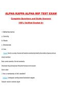 ALPHA KAPPA ALPHA MIP TEST EXAM Questions with Correct Answers Pass the Exam&comma; 100&percnt; Verified &lpar;2026 &sol; 2027&rpar; Graded A&plus;