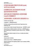 CCSH BOARD PREP EXAM 2026 &vert; ACTUAL EXAM  COMPLETE ACCURATE EXAM &vert; QUESTIONS WITH  DETAILED VERIFIED ANSWERS &vert; &lpar;100&percnt; CORRECT  ANSWERS&rpar; &sol;ALREADY GRADED A&plus;