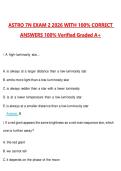 ASTRO 7N EXAM 2 Questions with Correct Answers Pass the Exam&comma; 100&percnt; Verified &lpar;2026 &sol; 2027&rpar; Graded A&plus;