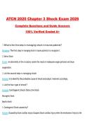 ATCN 2020 Chapter 3 Shock Exam Questions with Correct Answers Pass the Exam&comma; 100&percnt; Verified &lpar;2026 &sol; 2027&rpar; Graded A&plus;